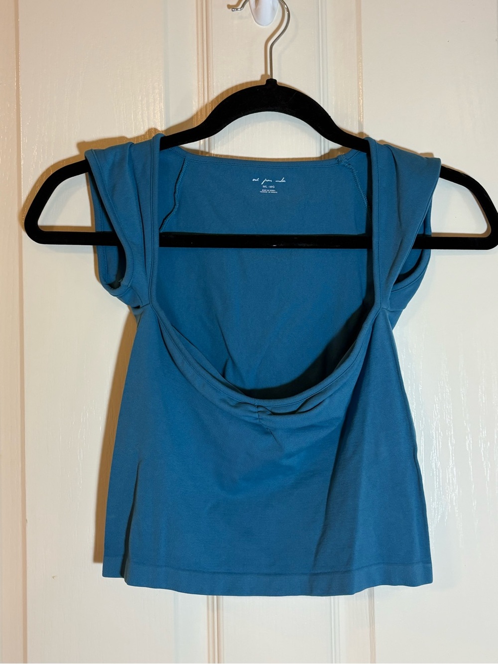 Urban Outfitters Teal Square-Neck Top